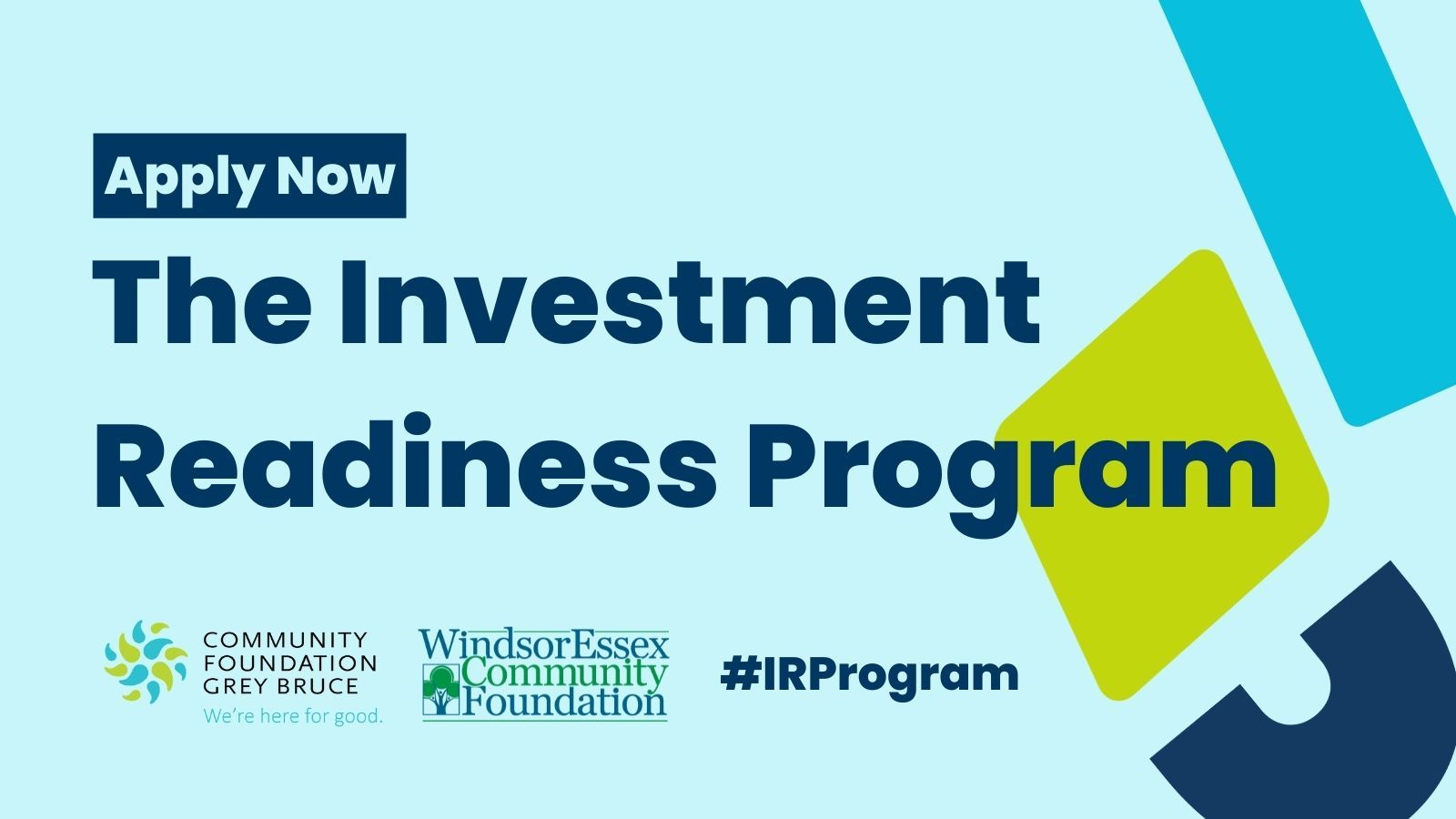 Applications are Open for the Investment Readiness Program